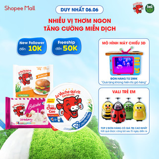 Combo Phô mai con bò cười 16 miếng 224G + PM vuông Belcube ngọt vị Dâu 15C + PM Lát Con Bò Cười Burger 200G