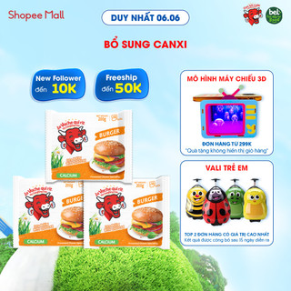 Combo 3 Phô mai Lát Con Bò Cười Burger 200GX32