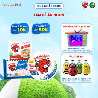 Combo Phô mai con bò cười 16 miếng 224G và PM vuông Belcube vị sữa 15C và PM Lát Con Bò Cười Toast 200G