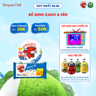 Combo 2 Hộp Phô Mai Con Bò Cười Bổ Sung Canxi 24 miếng và Phô Mai Vuông Belcube 24 viên