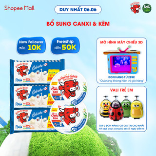 Combo 2 Phô mai con bò cười 16 miếng 224G + 3 Phô mai vuông Belcube vị sữa 24C 125G