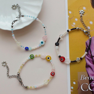 Vòng tay LILI mắt quỷ phối đá dễ thương EVIL EYE bracelet - LILI'S SUMMER BEADS