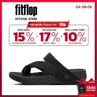 Dép Xỏ Ngón Nam FitFlop SLING - Black/Sea Blue Mix - MC H06-841
