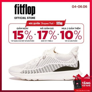 Giày Thể Thao Cổ Ngắn Nữ FitFlop VITAMIN - Urban White/Black - NS HV3-328