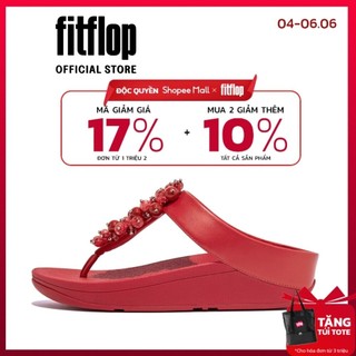 Dép Xỏ Ngón Nữ FitFlop FINO - Metallic Red - MD HI9-A97