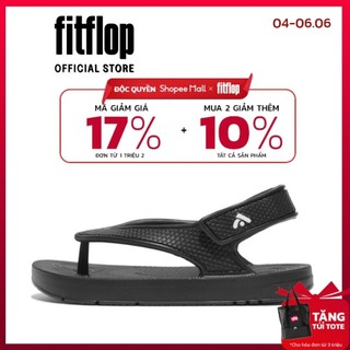 Dép Xỏ Ngón Trẻ Em FitFlop IQUSHION - Black - II FP6-001