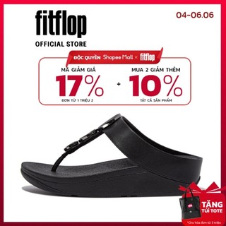Dép Xỏ Ngón Nữ FitFlop HALO - Black - MC HM8-001