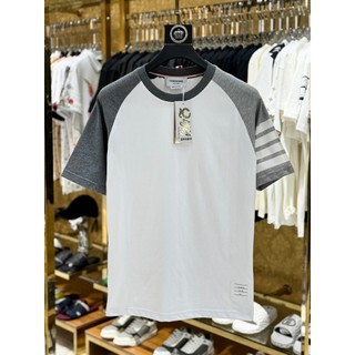[ Hàng nhập QC ] Áo phông T shirt Thombrowne Xám Trắng kẻ sọc tay LA on web