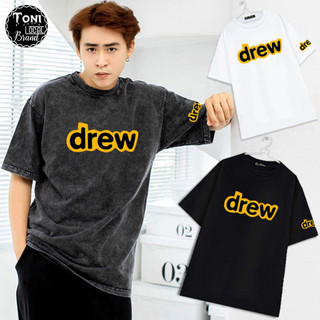 Áo Thun Tay Lỡ DREW BLACK Local Brand Cotton 100% form rộng Unisex (AT2810L - Full Box)