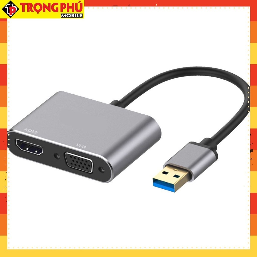 Cáp chuyển USB ra HDMI và VGA