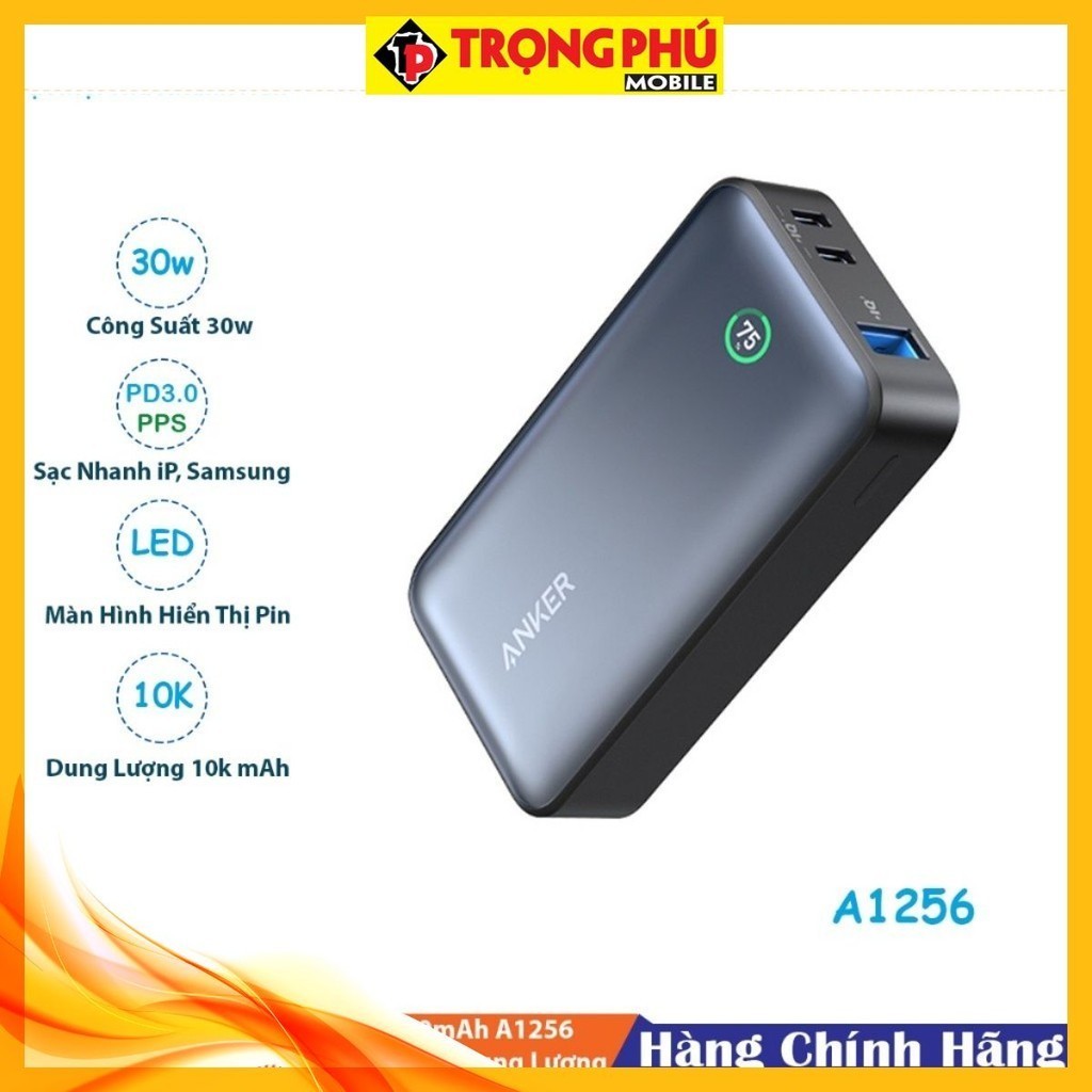 Sạc dự phòng Anker 533 2C1A 30W 10000mah Sale giá thấp
