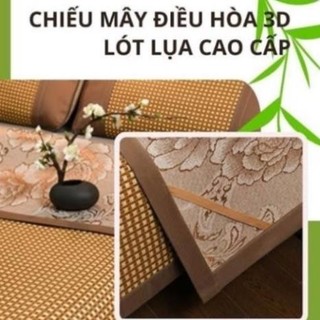 Chiếu mây điều hòa cao cấp đa dạng kích thước - chiếu điều hòa sợi mây lót lụa cao cấp thoáng mát dễ dàng vệ sinh