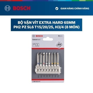 Bộ vặn vít Bosch extra hard 65mm PH2 PZ SL6 T15,20,25, H3,4