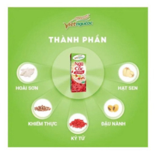 Lốc 4 Hộp Thức Uống Ngũ Cốc Dinh Dưỡng Việt Ngũ Cốc 180ml
