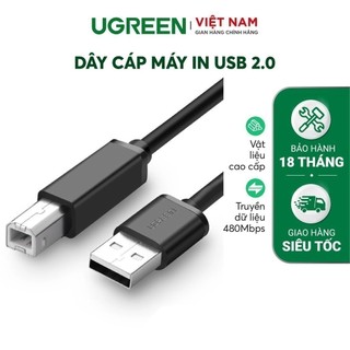 Cáp máy in USB2.0 UGREEN US104 | Tốc độ truyền 500Mbps | Vật liệu cao cấp | Bảo hành 18 tháng