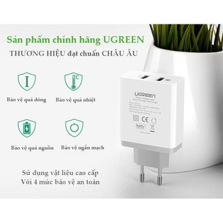 Sạc nhanh hỗ trợ 2 cổng QuickCharge 3.0 UGREEN CD132