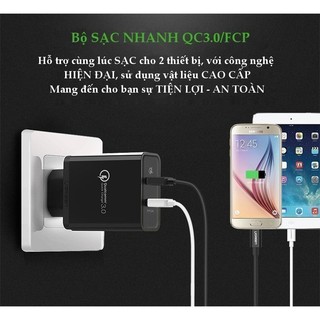 Sạc nhanh hỗ trợ 2 cổng QuickCharge 3.0 UGREEN CD132
