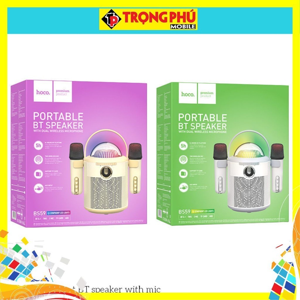 Loa bluetooth Hoco BS59 kèm mic best sales