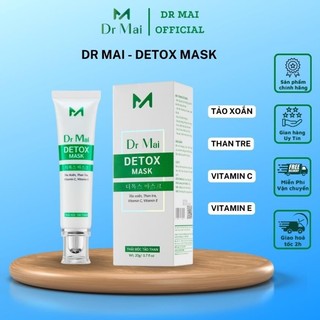 Dr Mai thải độc tảo than Detox Mask giúp làm sạch da, lỗ chân lông hỗ trợ da hấp thu dưỡng chất trắng sáng mịn màng