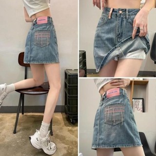 Chân Váy Jeans Nữ, Chân Váy Bò Chữ A Hoạ Tiểt Túi Quần Chưa Có Nơi Nào Bán  CV003