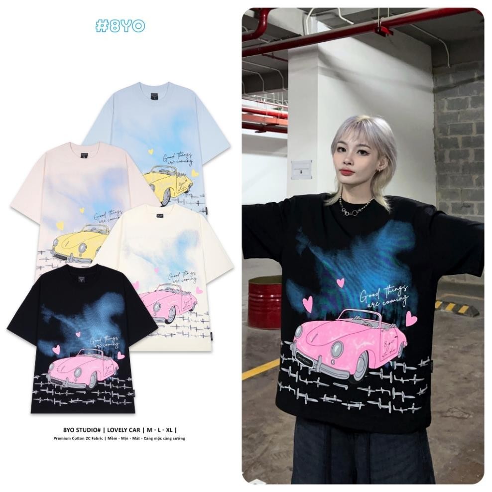 Áo Thun LOVELY CAR ART Cotton Mềm Mịn Mát - Áo Phông Local Brand Unisex Nam Nữ Form Rộng UT