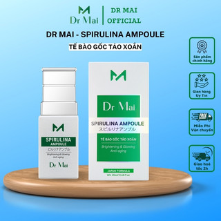 Dr Mai,Tế bào gốc tảo xoắn Apirulina Ampoule 20ml giúp da trắng sáng, cấp ẩm căng bóng, làm mờ nếp nhăn cho da khoẻ đẹp