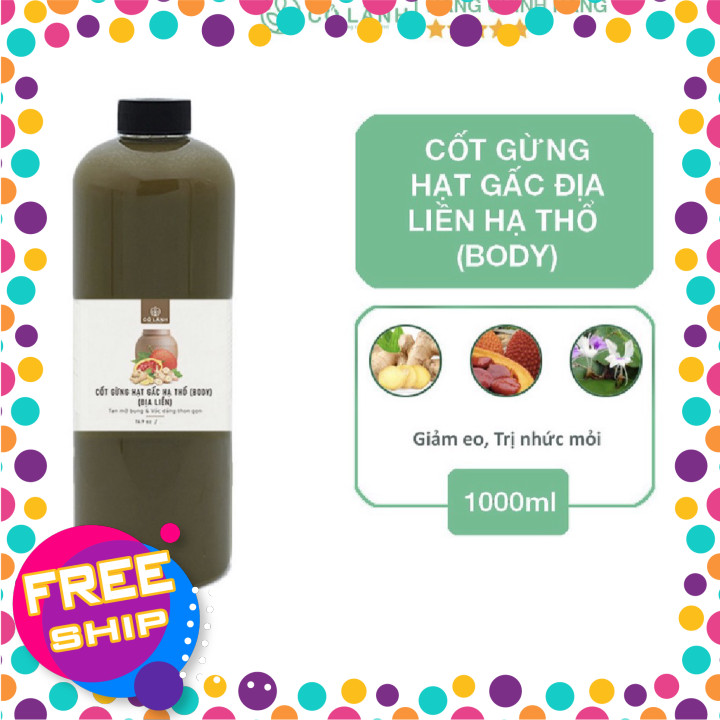 (Sỉ lẻ) Cốt Gừng hạt gấc địa liền hạ thổ Cỏ Lành 1000ml