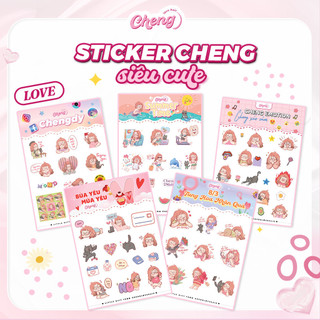 Sticker dán trang trí cute, lầy lội | Chenglovehair, Chenglovehairs