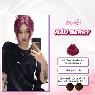 Thuốc nhuộm tóc màu NÂU BERRY không cần thuốc tẩy tóc Chenglovehairs, Chenglovehair