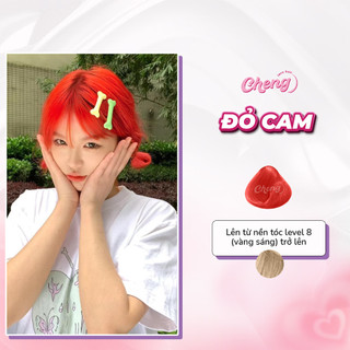 Thuốc nhuộm tóc màu ĐỎ CAM - ORANGE RED cần tẩy tóc | Chenglovehairs, Chenglovehair