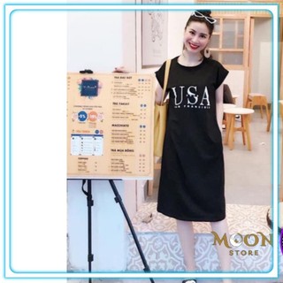 Đầm Xuông Chất Mềm , Váy suông Đầm suông USA dáng dài không túi_SP