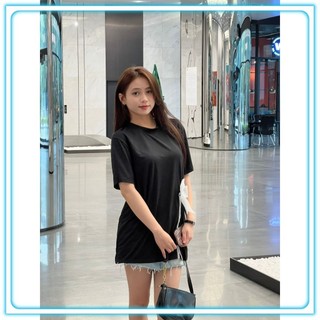Áo thun nữ ngắn tay form rộng xẻ tà , Áo phông nữ unisex phối nơ dễ thương, chất vải thun co giãn ulzzang