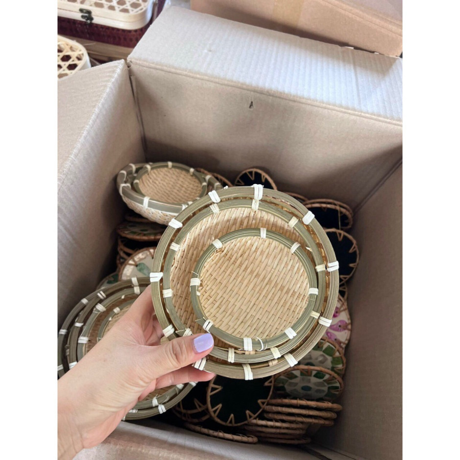 Rổ nhỏ decor đựng kẹo/ đồ trang trí - Rổ tre mini/ rá tre nhí