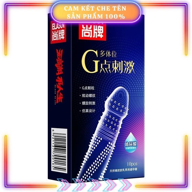 Bao cao su Gai Xoắn Ôc ôm sát kích thích sâu tăng khoái cảm Hộp 10 bao BS03