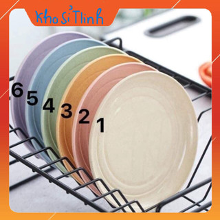 Sét 6 đĩa lúa mạch siêu xinh chất liệu lúa mạch an toàn cho sức khoẻ