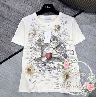 Áo thun tay lỡ nam nữ Chíttan ĐIÔ họa tiết hoa mặt trời Joyney in to thân trước chất cotton mịn Freesize form rộng 65kg