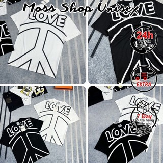 Áo thun tay lỡ chibi chữ Love in to vòng cổ  MOSSSHOP - Áo thun tay lỡ phong cách cháy phố ulzzang form rộng 65kg