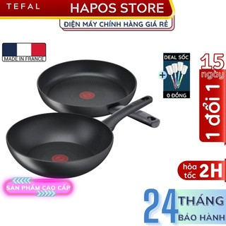 Chảo chiên xào Tefal Ultimate Titanium sâu lòng Chính hãng 28cm chống dính bếp từ cao cấp Made in France- HAPOS OFFICIAL