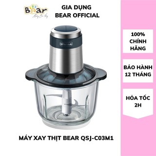 Máy xay thịt mini bear, máy xay thực phẩm, tỏi ớt, công suất lớn qsj-c03m1- bh 12 tháng - hapos