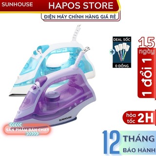 Bàn ủi hơi nước Sunhouse mini cầm tay 1600W Chính hãng, 5 chế độ mặt bàn là chống dính phù hợp mọi loại vải - HAPOS