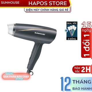 Máy sấy tóc Sunhouse SHD2306 mini Chính hãng, gấp gọn 2 chế độ sấy công suất 1200W tiết kiệm điện - HAPOS OFFICIAL