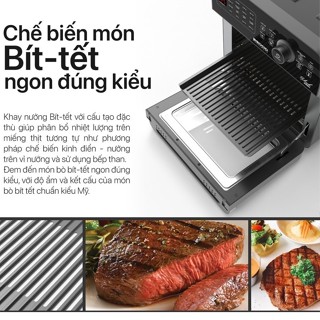 Khay gang nướng Bít-tết, vỉ nướng Bít tết - Phụ kiện nồi chiên không dầu 2GOOD S19/ S20, LocknLock EJF699/EJF696 - HAPOS