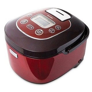 Nồi cơm điện tử sharp 1.8 lít chính hãng, lòng nồi dày 3.999mm chống dính, có xửng hấp ks-th18-rd/gl - hapos official