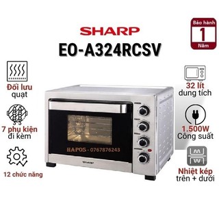 Lò nướng điện Sharp 32 lít đối lưu Chính hãng, Tặng xiên que nướng nguyên con gà 1.5kg đa năng - HAPOS OFFICIAL