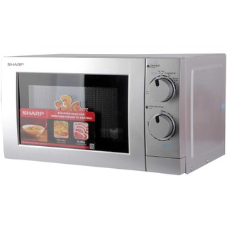 Lò vi sóng mini 20 lít sharp 700w chính hãng, r-207vn-sl giá rẻ núm xoay cơ, microwave rã đông nhanh - hapos official