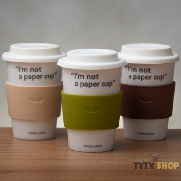 Ly sứ nắp silicon Eco Mug Cup LocknLock SLB003 (370ml) - HAPOS