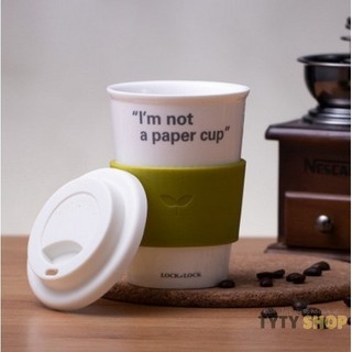 Ly sứ nắp silicon Eco Mug Cup LocknLock SLB003 (370ml) - HAPOS