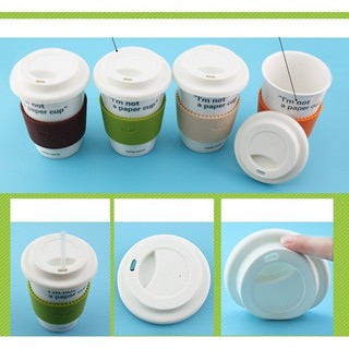 Ly sứ nắp silicon Eco Mug Cup LocknLock SLB003 (370ml) - HAPOS