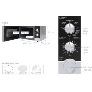 Lò vi sóng có nướng 23 lít Sharp Chính hãng, viba 800W nướng 1000W - Thương hiệu Nhật - HAPOS OFFICIAL