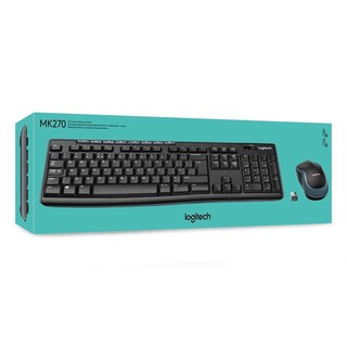 Bàn phím chuột không dây Logitech MK270 Đen - HAPOS